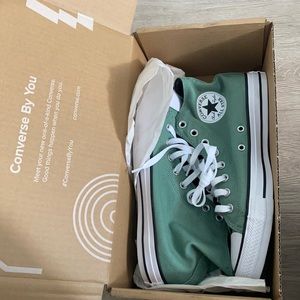 Green converse high tops brand new